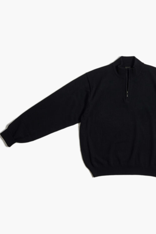 HALF ZIP KNIT BLACK