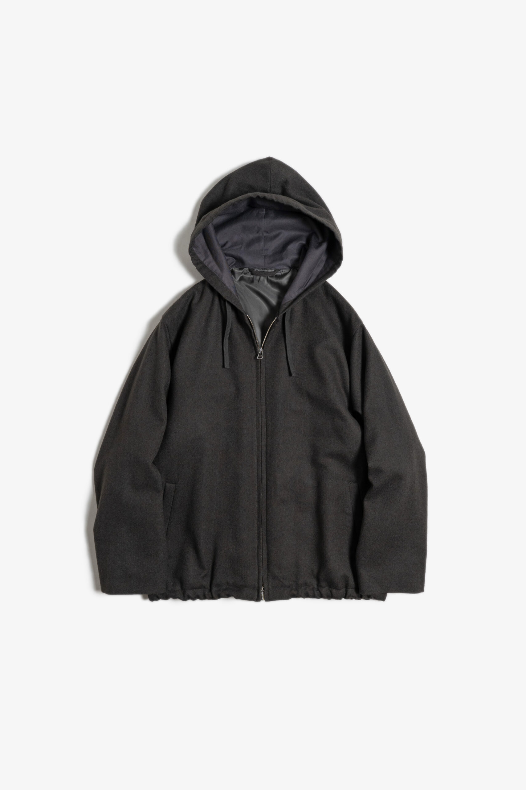 HOODIE JACKET - FLANNEL - CHARCOAL GRAY
