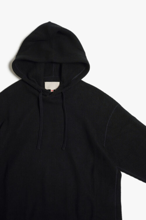 HOODIE - HEAVY WEIGHT THERMAL JERSEY - BLACK