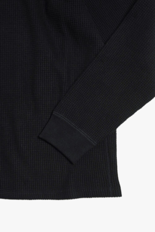 HOODIE - HEAVY WEIGHT THERMAL JERSEY - BLACK