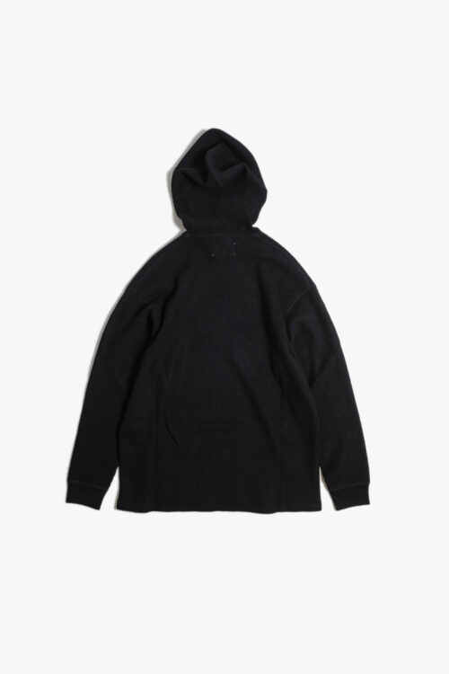 HOODIE - HEAVY WEIGHT THERMAL JERSEY - BLACK