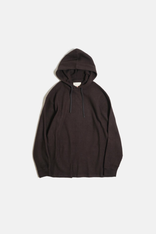 HOODIE - HEAVY WEIGHT THERMAL JERSEY - BROWN