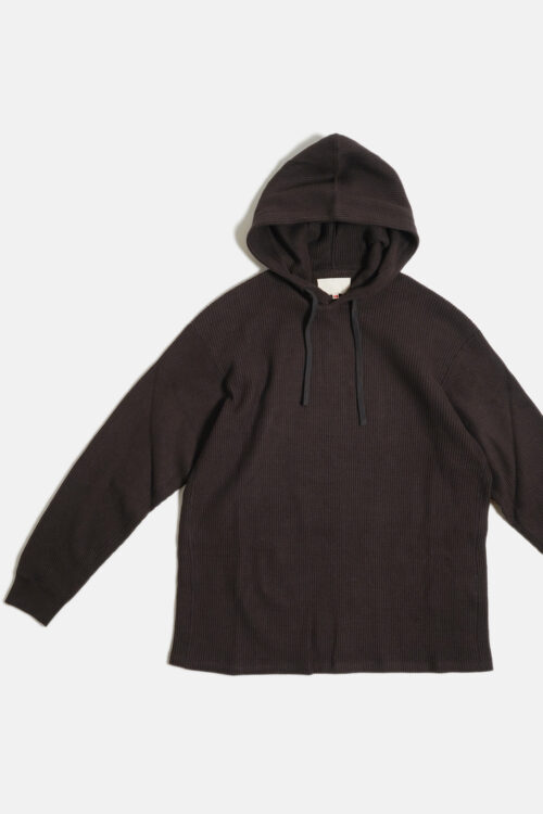 HOODIE - HEAVY WEIGHT THERMAL JERSEY - BROWN