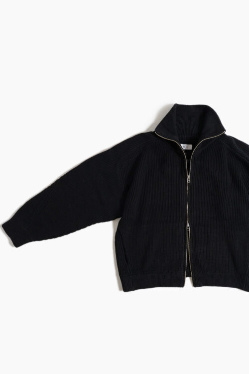 KNIT BLOUSON BLACK