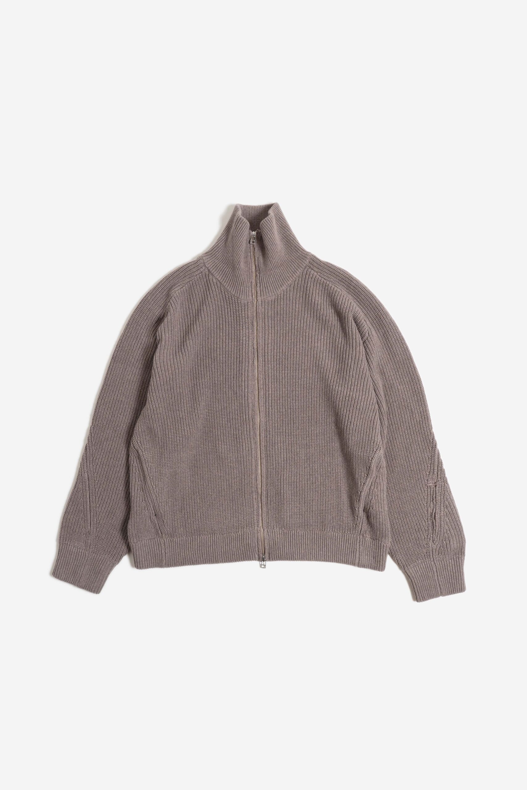 KNIT BLOUSON GREIGE