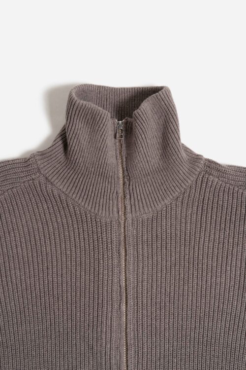 KNIT BLOUSON GREIGE