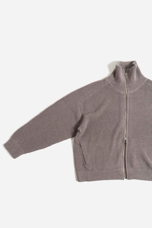 KNIT BLOUSON GREIGE