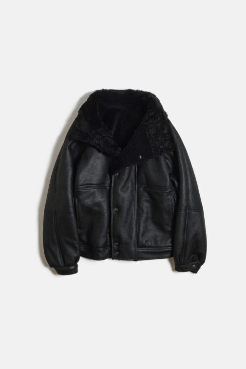 MERINO MOUTON JACKET BLACK