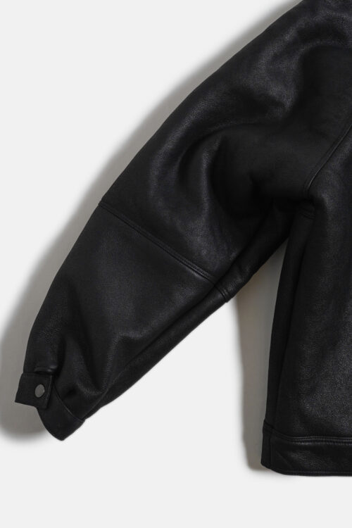 MERINO MOUTON JACKET BLACK