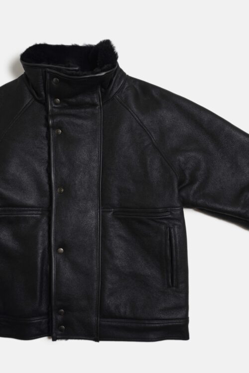 MERINO MOUTON JACKET BLACK