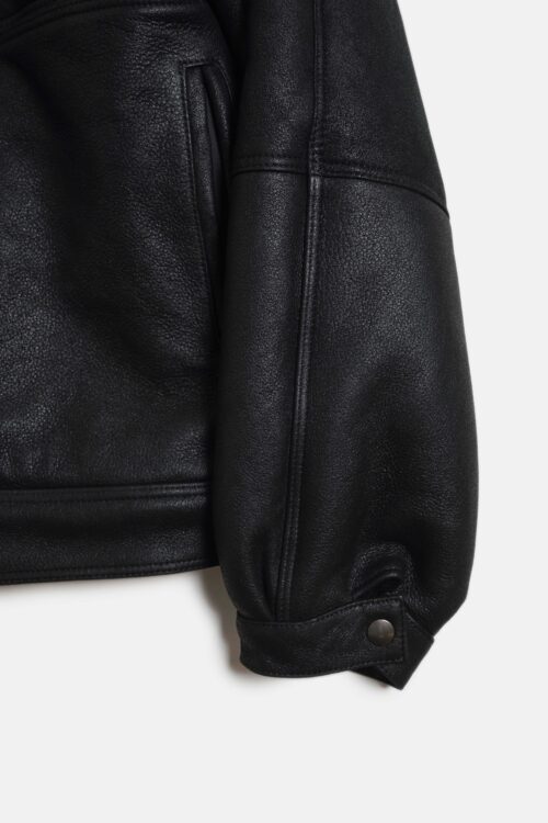 MERINO MOUTON JACKET BLACK