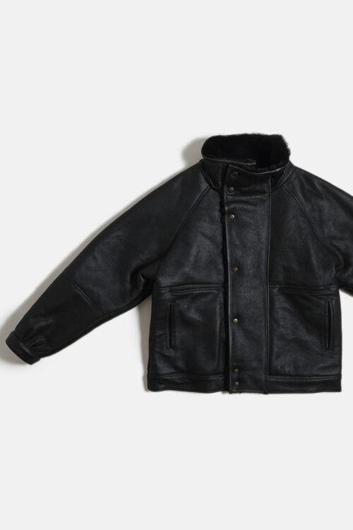 MERINO MOUTON JACKET BLACK