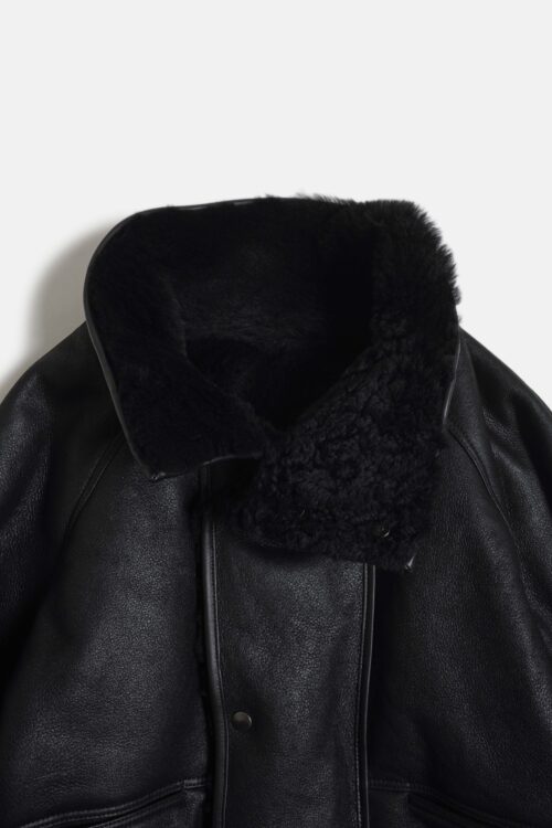 MERINO MOUTON JACKET BLACK