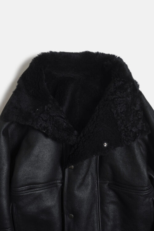 MERINO MOUTON JACKET BLACK