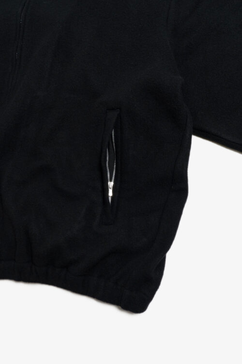 TRACK JACKET - BRUSHED WOOL FLEECE - BLACK