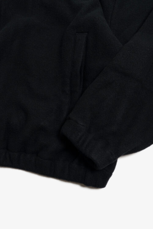 TRACK JACKET - BRUSHED WOOL FLEECE - BLACK