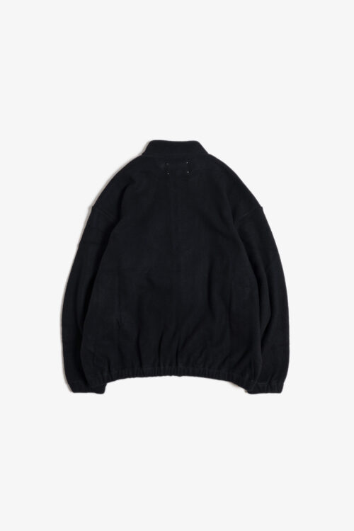 TRACK JACKET - BRUSHED WOOL FLEECE - BLACK