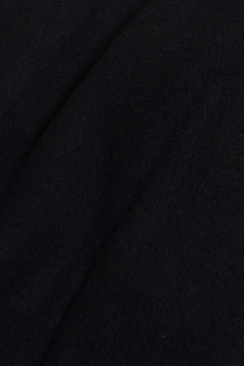 TRACK JACKET - BRUSHED WOOL FLEECE - BLACK