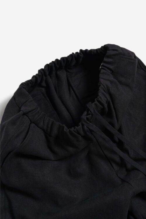 WIDE EASY PANTS - MAX HIGH COUNT HEMP - BLACK