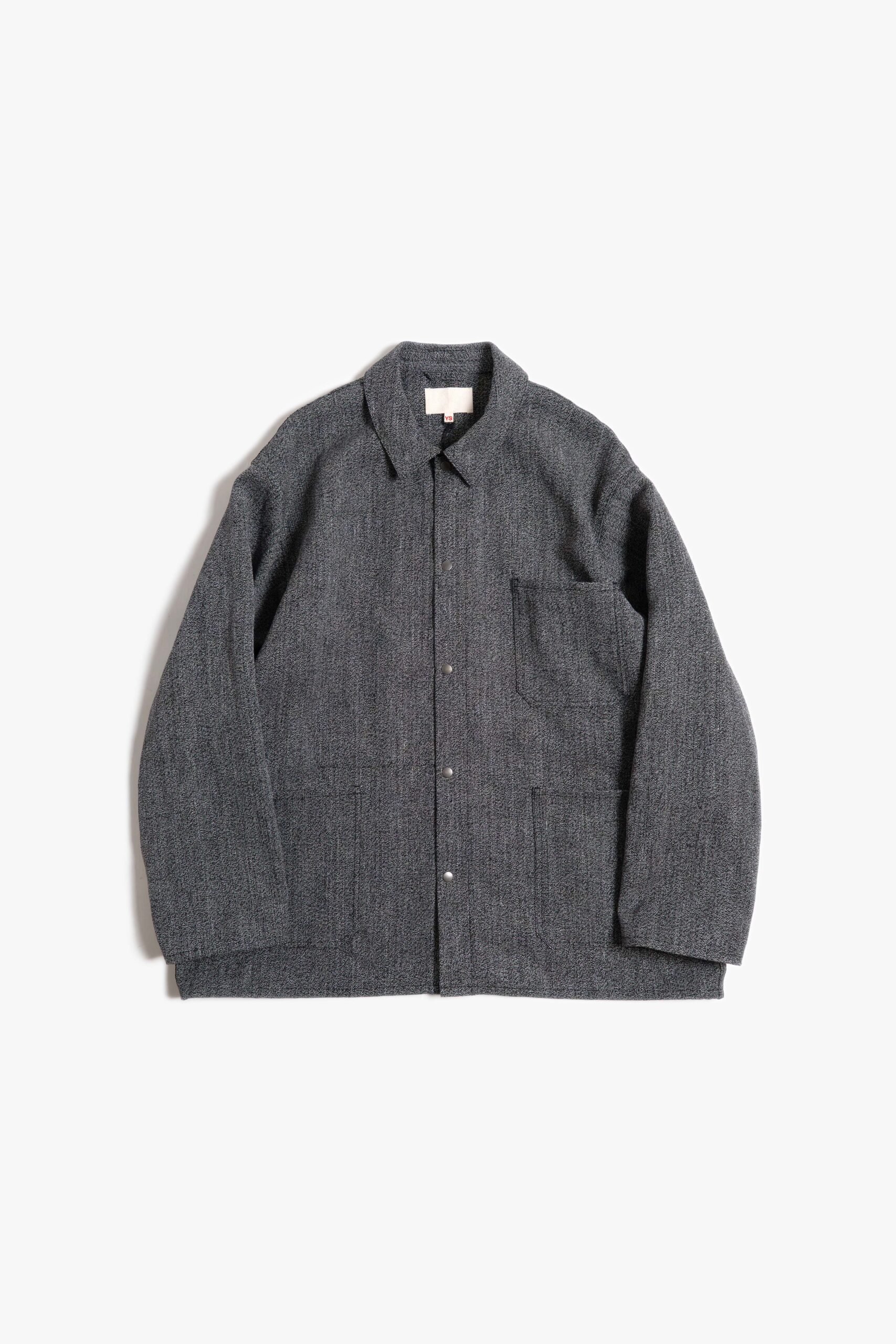 WORK SHIRT - MAX HIGH COUNT HEMP - BLACK × BEIGE