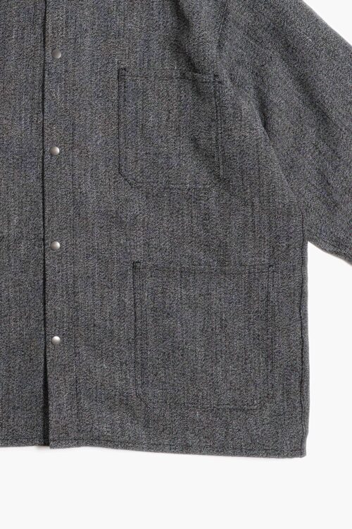 WORK SHIRT - MAX HIGH COUNT HEMP - BLACK × BEIGE