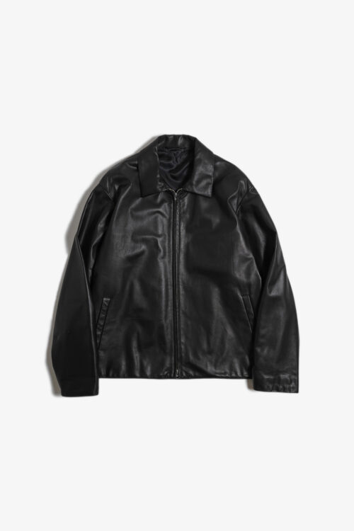 ZIP BLOUSON - FULL GRAIN LEATHER - BLACK