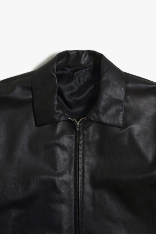 ZIP BLOUSON - FULL GRAIN LEATHER - BLACK