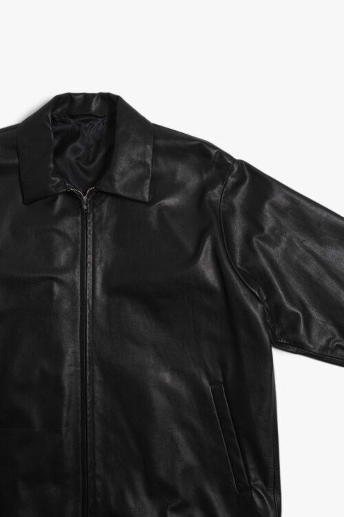 ZIP BLOUSON - FULL GRAIN LEATHER - BLACK