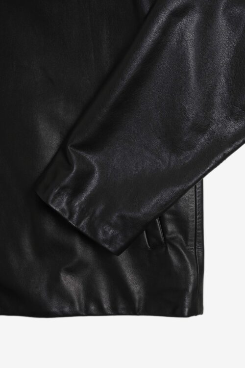 ZIP BLOUSON - FULL GRAIN LEATHER - BLACK