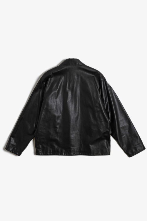 ZIP BLOUSON - FULL GRAIN LEATHER - BLACK