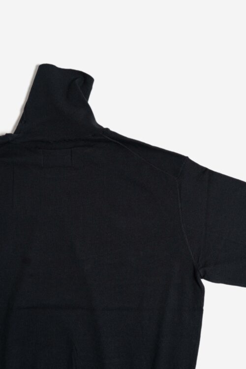 COTTON CASHMERE TURTLE LS BLACK
