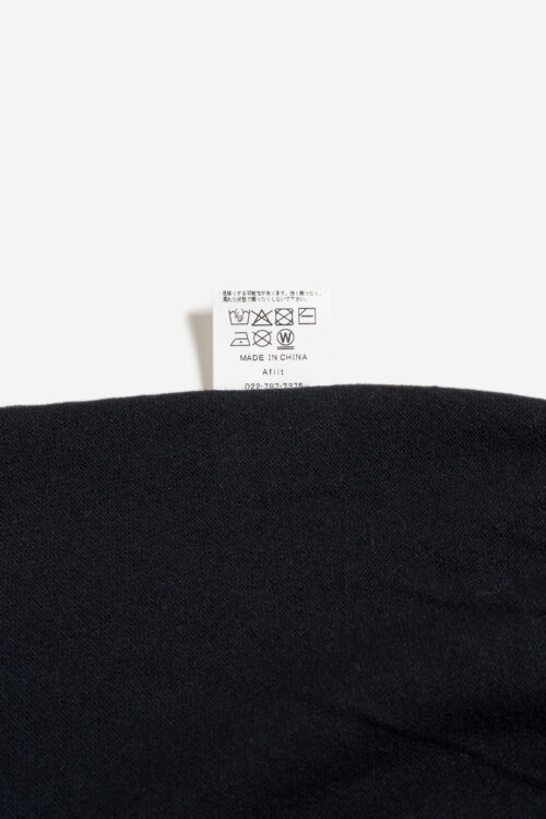 COTTON CASHMERE TURTLE LS BLACK