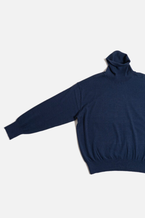 COTTON CASHMERE TURTLE LS B.GRAY