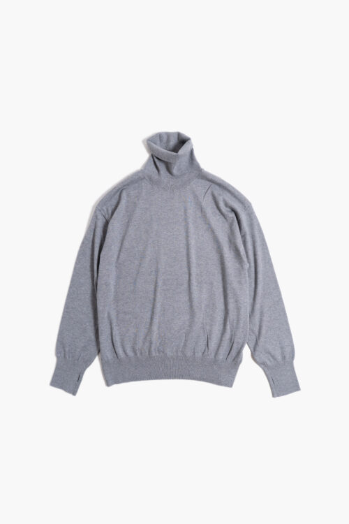 COTTON CASHMERE TURTLE LS GRAY