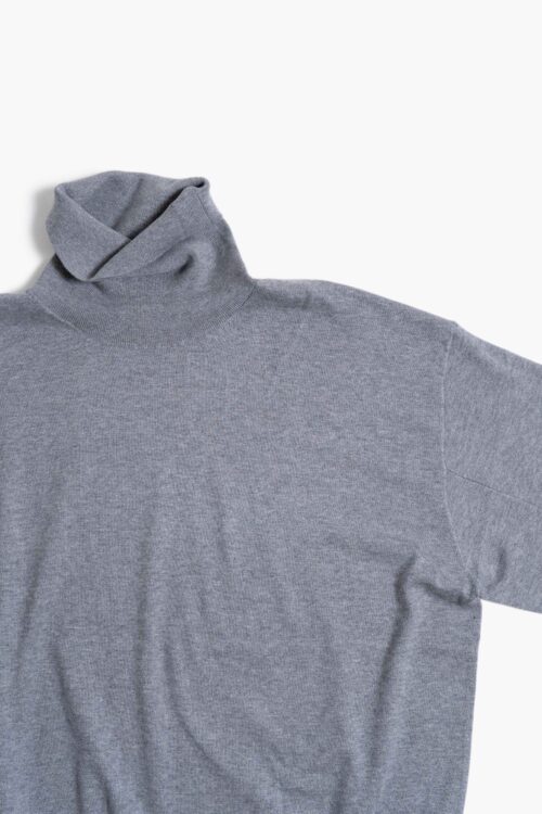 COTTON CASHMERE TURTLE LS GRAY