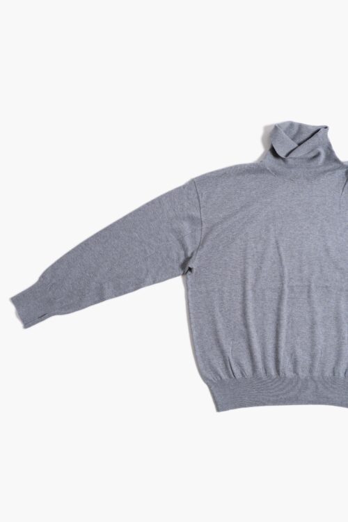 COTTON CASHMERE TURTLE LS GRAY