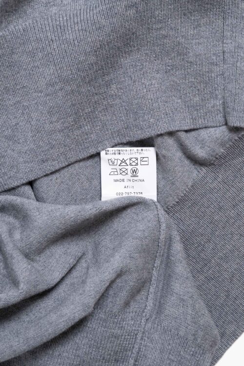 COTTON CASHMERE TURTLE LS GRAY